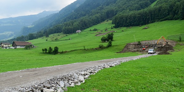 Baupiste für Sanierung Schiessanlage