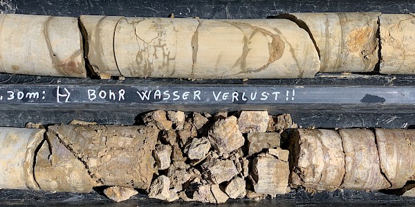 Geologische Aufnahme Bohrkerne