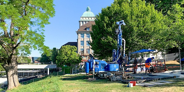 Sondierbohrungen im Herz der Stadt Zürich